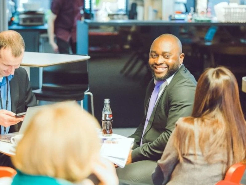 group of people in a meeting