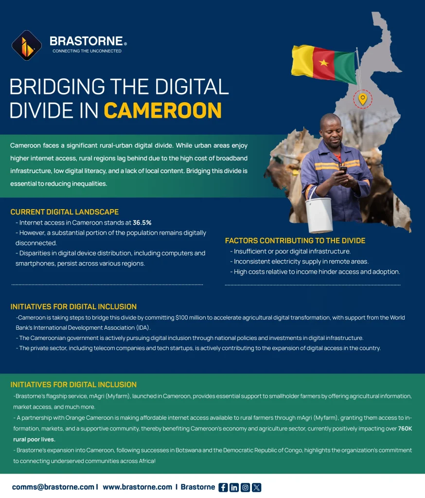 bridging the digital divide in cameroon infographics