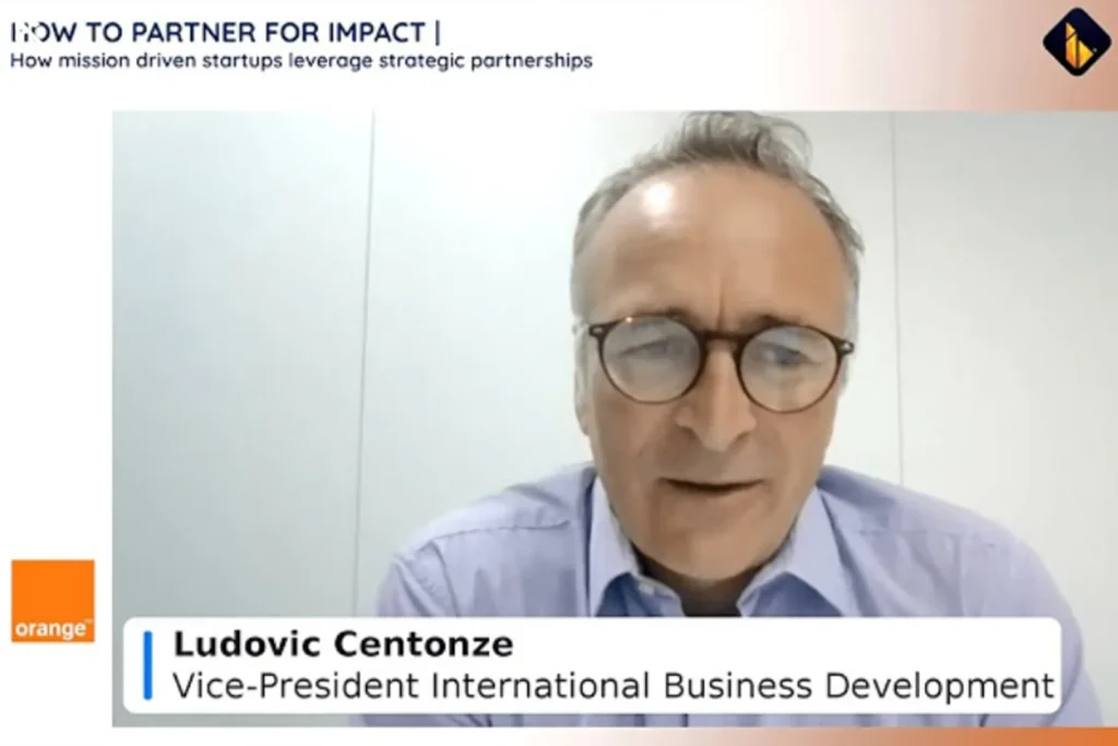 screenshot of ludovic centonze during how the partner for impact webinar